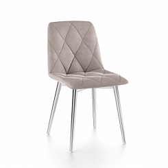 Стул Ричи (каркас хром тк. коллекции Велюр бежевая) Стул Ричи (каркас хром тк. коллекции Велюр бежевая)