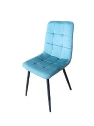 Стул Y2017 (каркас черный тк. коллекции Велюр голубой (S23)) Стул Y2017 (каркас черный тк. коллекции Велюр голубой (S23))